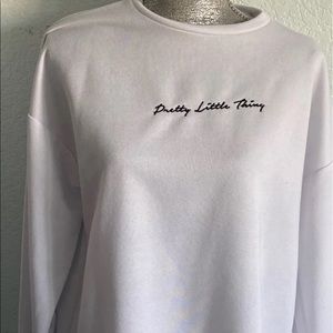 White sweater dress, never worn, no tags